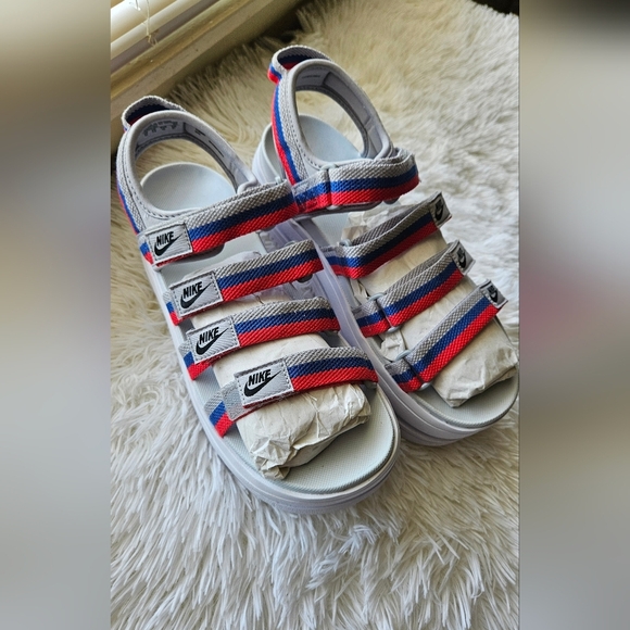 Nike For Women Sandals - Gray, Red, and Blue - Picture 2 of 7